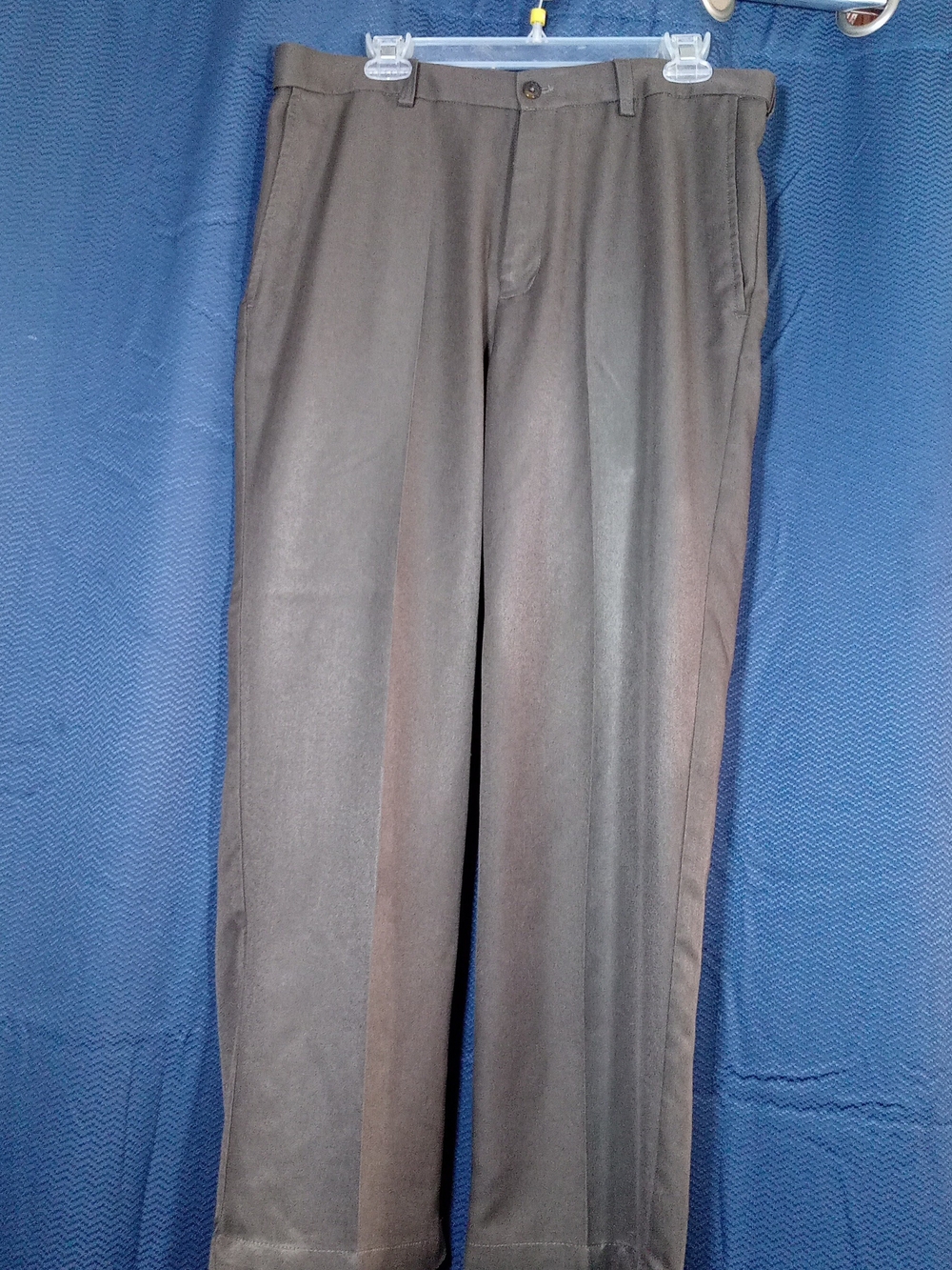 Haggar Men's Dark GreenFlat-Front Dress Pants